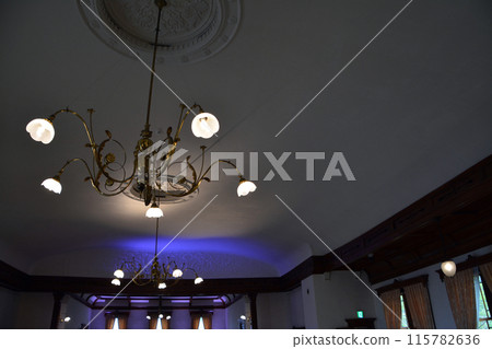 宏偉的明治西式建築「舊函館區公會堂」的內部景觀 115782636