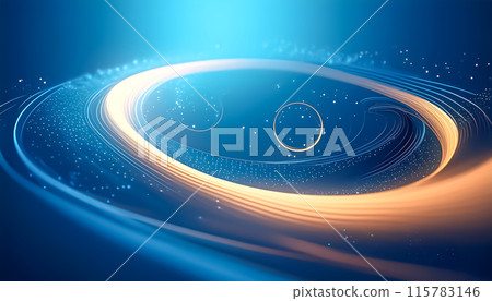 金色和藍色光環CG背景素材圖說明 金色和藍色光環CG背景素材圖說明 115783146