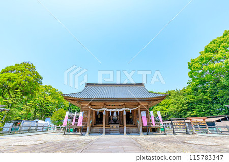 Mitsuhashira Shrine in early summer, Yanagawa City, Fukuoka Prefecture Mitsuhashira Shrine in early summer, Yanagawa City, Fukuoka Prefecture 115783347
