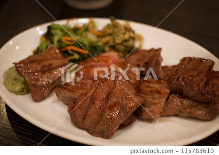 Delicious thick-sliced beef tongue from Sendai Delicious thick-sliced beef tongue from Sendai 115783610