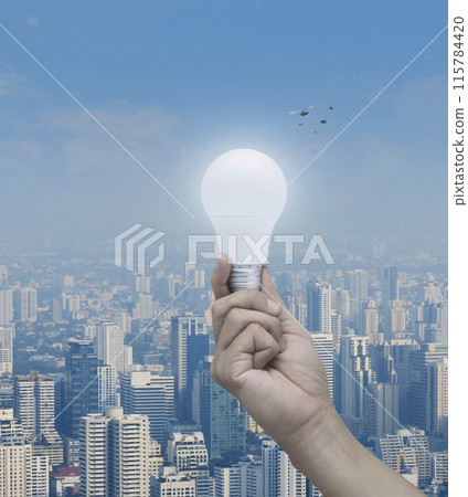 Green ecology and saving energy concept 115784420