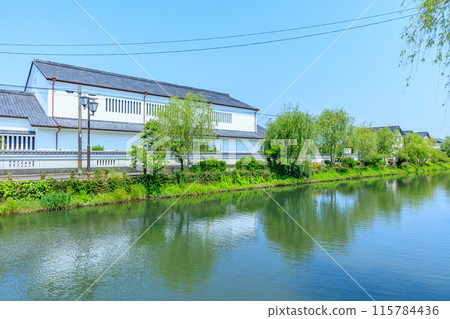 初夏的柳川風景 柳川堀割 福岡縣柳川市 115784436