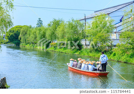 初夏柳川風光 柳川堀割川漂流 福岡縣柳川市 初夏柳川風光 柳川堀割川漂流 福岡縣柳川市 115784441