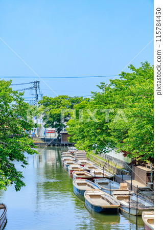 福岡縣柳川市松月乘船處,初夏的柳川風景 福岡縣柳川市松月乘船處,初夏的柳川風景 115784450