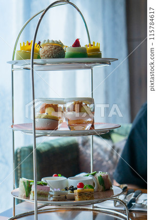 Luxury hotel afternoon tea Luxury hotel afternoon tea 115784617