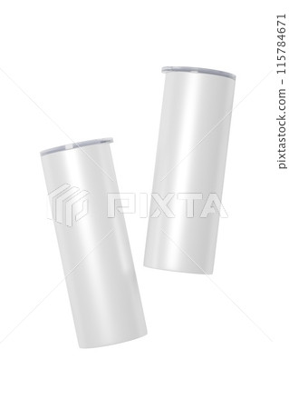 Skinny 20 oz tumbler for sublimation. 3d rendering Skinny 20 oz tumbler for sublimation. 3d rendering 115784671