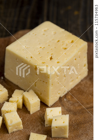 natural organic cheese products close-up 115784963