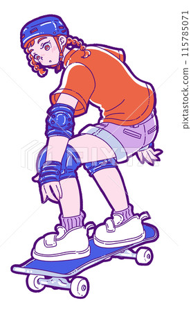 Girl Skateboarding 115785071