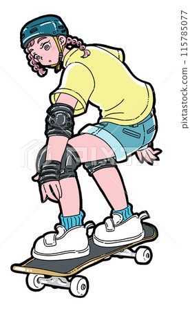 玩滑板的女孩 115785077