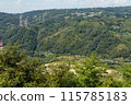 The border between Osaka and Nara prefectures as seen from Mt. Myojin 115785183