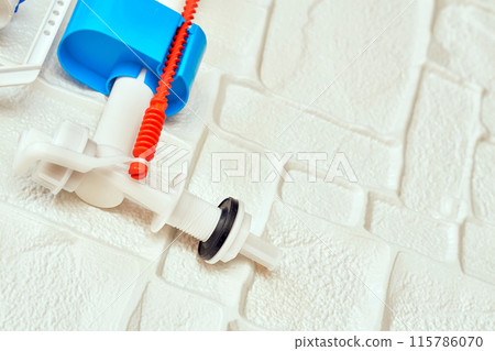 Plumbing. Flexible metal steel faucet hoses, flush mechanism, siphon fittings 115786070