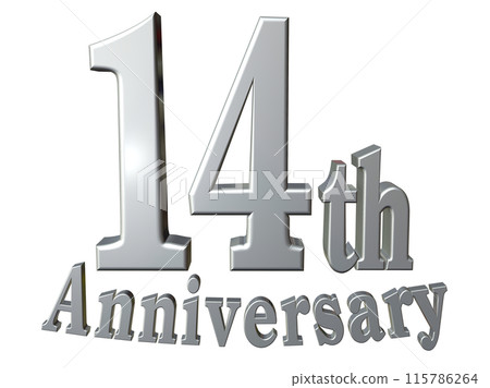 3DCG角色「14th Anniversary/14週年」銀、銀 3DCG角色「14th Anniversary/14週年」銀、銀 115786264