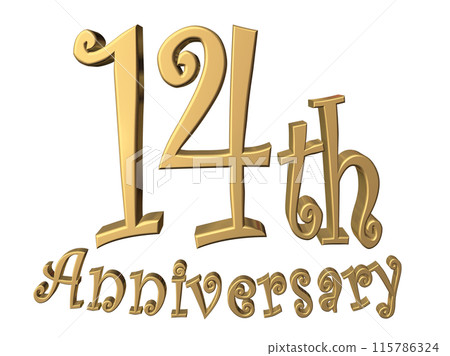 3DCG角色「14th Anniversary/14週年」金、金 3DCG角色「14th Anniversary/14週年」金、金 115786324