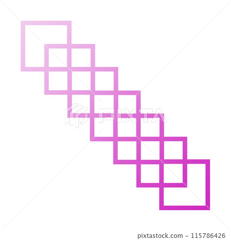 Stacked squares (pink) 115786426