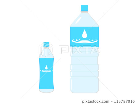 500毫升塑膠瓶水和2公升塑膠瓶水 115787016