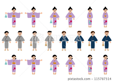 Person wearing a yukata Person wearing a yukata 115787314