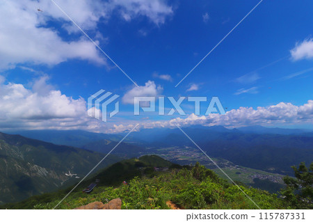 View from Hakuba Goryu Alpine Botanical Garden, Hakuba Village, Kitaazumi District, Nagano Prefecture View from Hakuba Goryu Alpine Botanical Garden, Hakuba Village, Kitaazumi District, Nagano Prefecture 115787331
