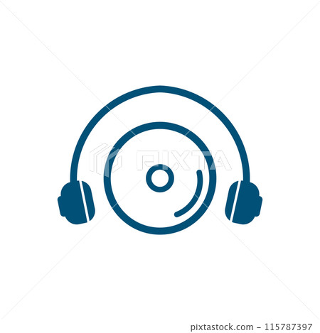 DJ music logo icon DJ music logo icon 115787397