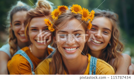 Friendship Day. A group of friends from different backgrounds and walks of life coming together to volunteer for cause they care about, friendship making positive impact on world. Friendship Day. A group of friends from different backgrounds and walks of life coming together to volunteer for cause they care about, friendship making positive impact on world. 115787434