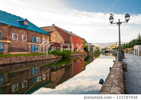 Morning scenery of Otaru Canal in Hokkaido Morning scenery of Otaru Canal in Hokkaido 115787456