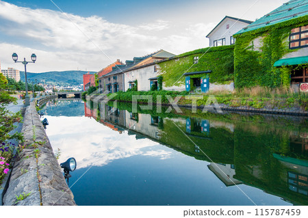 Morning scenery of Otaru Canal in Hokkaido Morning scenery of Otaru Canal in Hokkaido 115787459