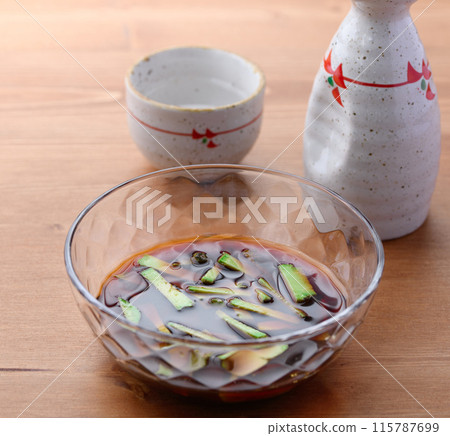 Wasabi pickled in soy sauce 115787699