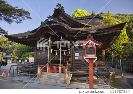 Shirahige Shrine, Main Hall and Worship Hall, Horizontal Composition 2 115787824