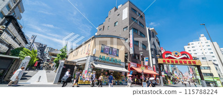 「東京」 豐島區巢鴨地藏通商店街的藍天與風景 115788224