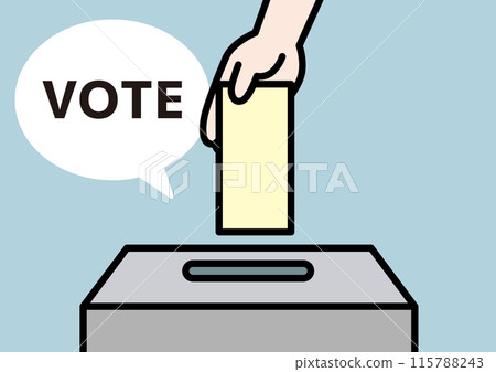 Vector illustration of voting in a ballot box Vector illustration of voting in a ballot box 115788243