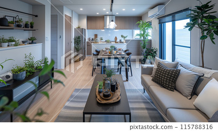 新建房屋中客廳的影像 115788316