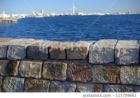 Yokohama Port Elephant's Nose Breakwater Stone Wall 115789661