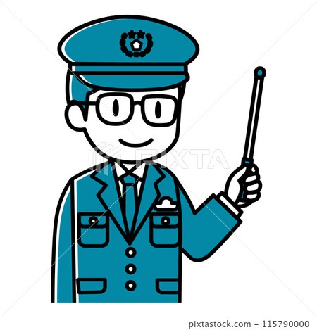 有指令棒的男性警察 有指令棒的男性警察 115790000