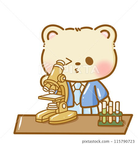 Hand drawn illustration kawaii bear back to school Doodle cute anima 115790723