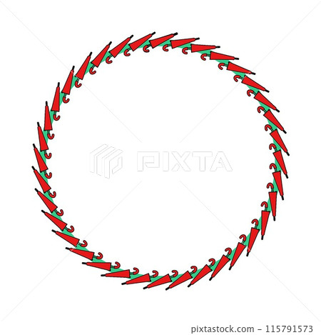 Umbrella decorative frame illustration Umbrella decorative frame illustration 115791573