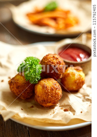 Deep fried cheese balls Deep fried cheese balls 115792405