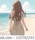 Woman looking at the sea 115792743