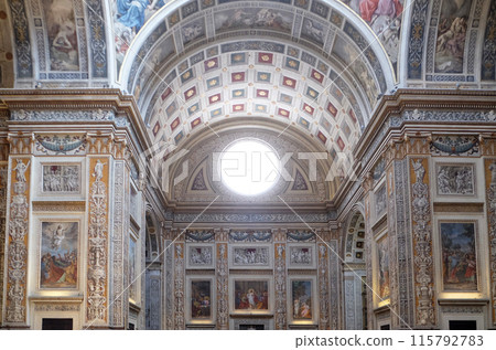 Interior of Basilica of Saint Andrew in Mantua, Italy Interior of Basilica of Saint Andrew in Mantua, Italy 115792783