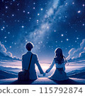 Lovers looking up at the starry sky 115792874