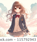 A girl looking up at the sky 115792943