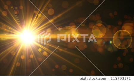 Abstract Natural Sun flare on the black Abstract Natural Sun flare on the black 115793171