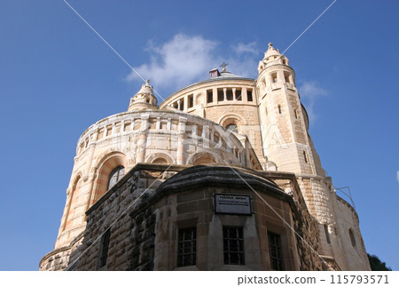 Dormition Church, church of Hagia Maria Sion standing in the believed place where the Virgin Mary died, Mount Zion, Jerusalem, Israel Dormition Church, church of Hagia Maria Sion standing in the believed place where the Virgin Mary died, Mount Zion, Jerusalem, Israel 115793571
