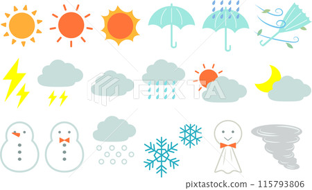A simple illustration of the weather A simple illustration of the weather 115793806