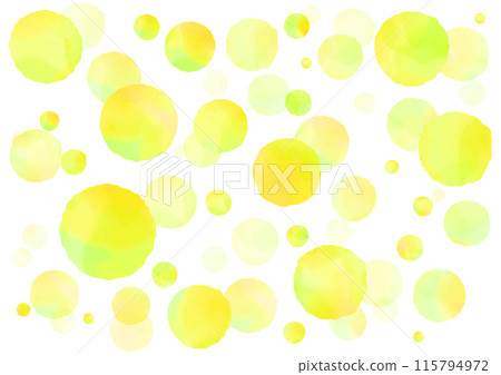 水彩圓點檸檬黃黃色圖像背景 水彩圓點檸檬黃黃色圖像背景 115794972