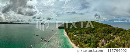 Panorama landscape mountains nature view from Drone camera 115794992