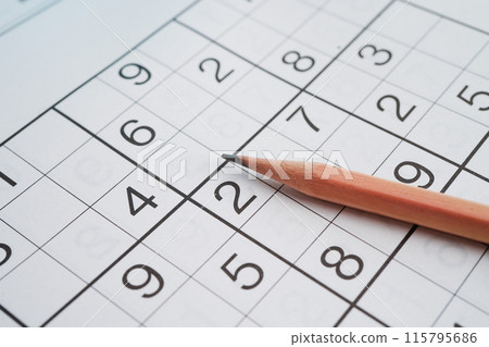 Sudoku puzzle, game to play for keep you brain younger for developing Alzheimer disease in senior patient. Sudoku puzzle, game to play for keep you brain younger for developing Alzheimer disease in senior patient. 115795686