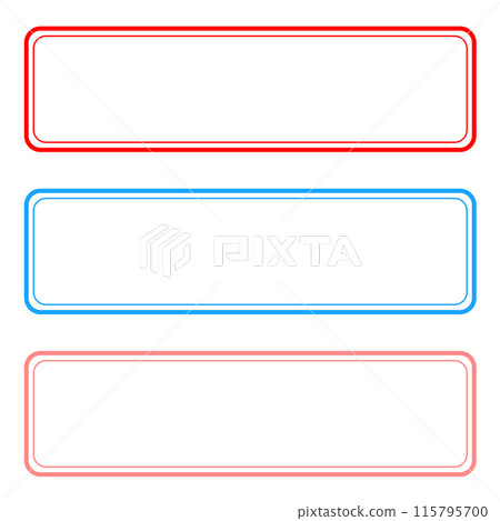 Set of double line frame illustration material 115795700
