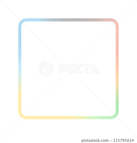 Five-color gradient square frame - simple and... - Stock Illustration ...