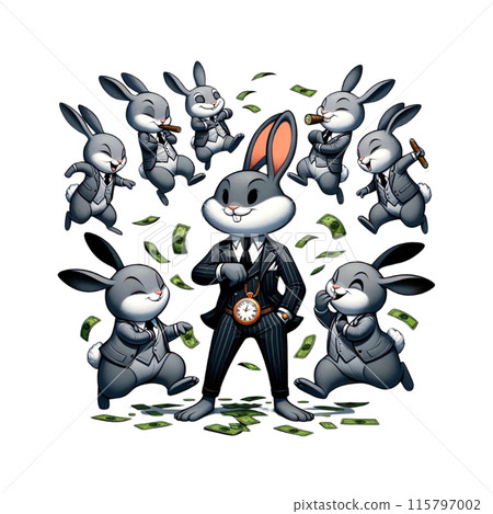Usagi no Rondo - Beware of profitable business - Manga illustration - Generative AI 115797002