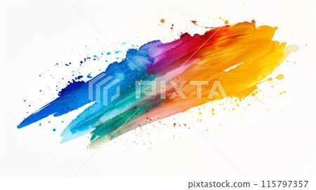 彩虹色,彩色水彩背景,油漆筆觸 彩虹色,彩色水彩背景,油漆筆觸 115797357