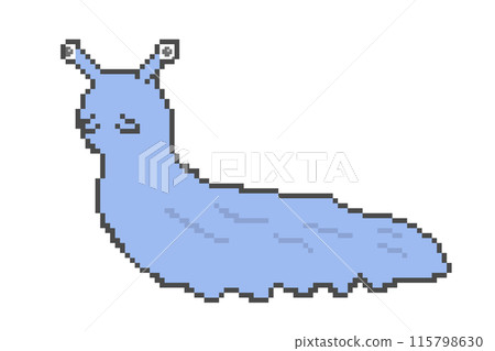 Slug_pixel art (blue) 115798630